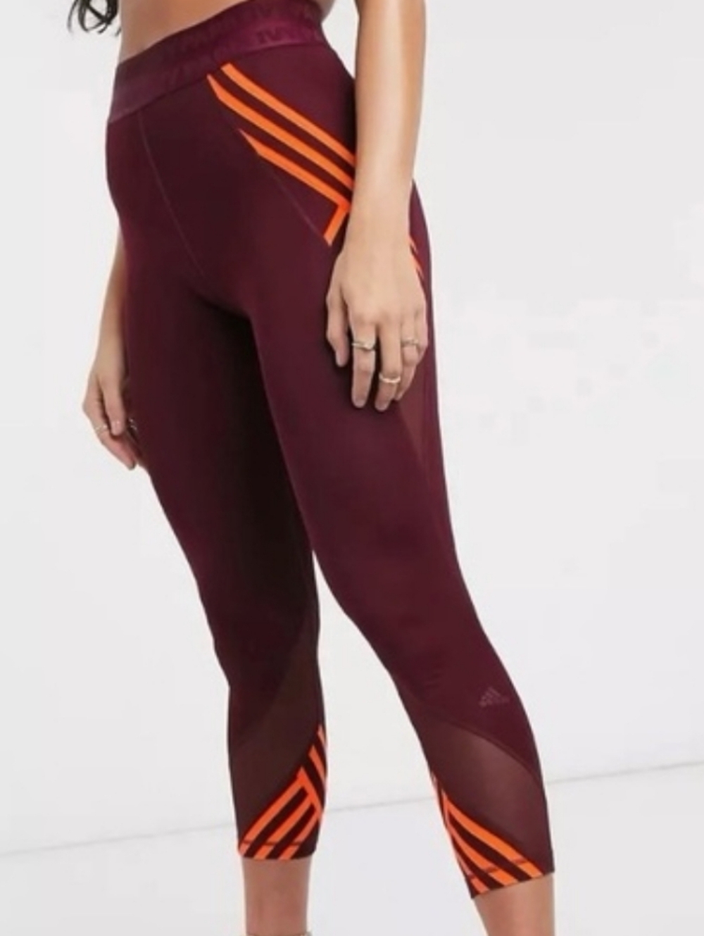 Adidas X Ivy Park Burgundy Leggings